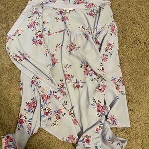 Candie's Lavender Floral Button-Front Top
